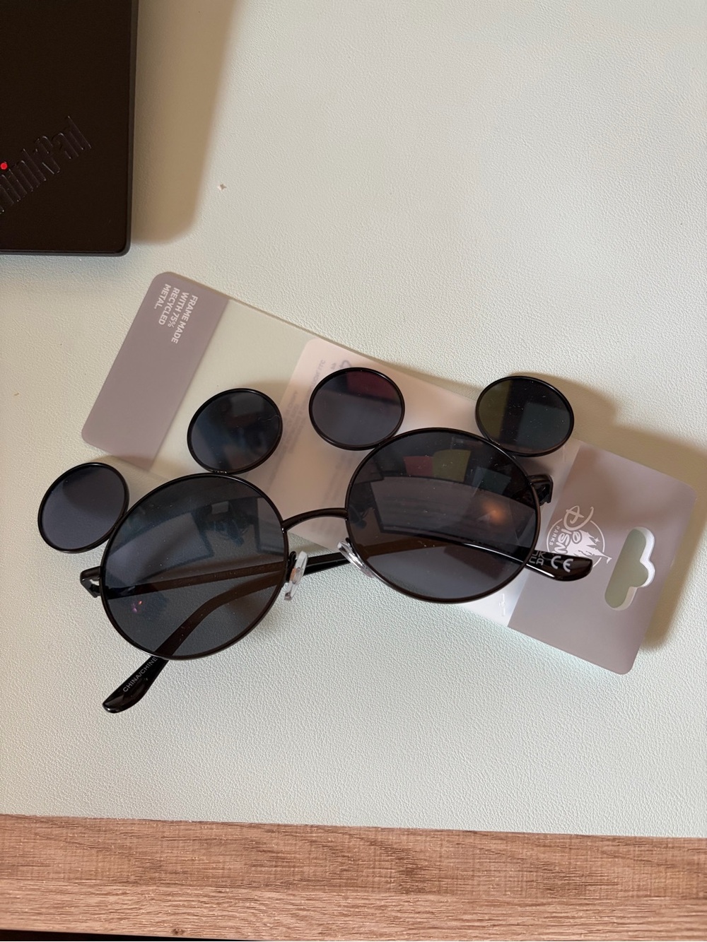 Disney Black Novelty Mouse-Ear Sunglasses BNWT